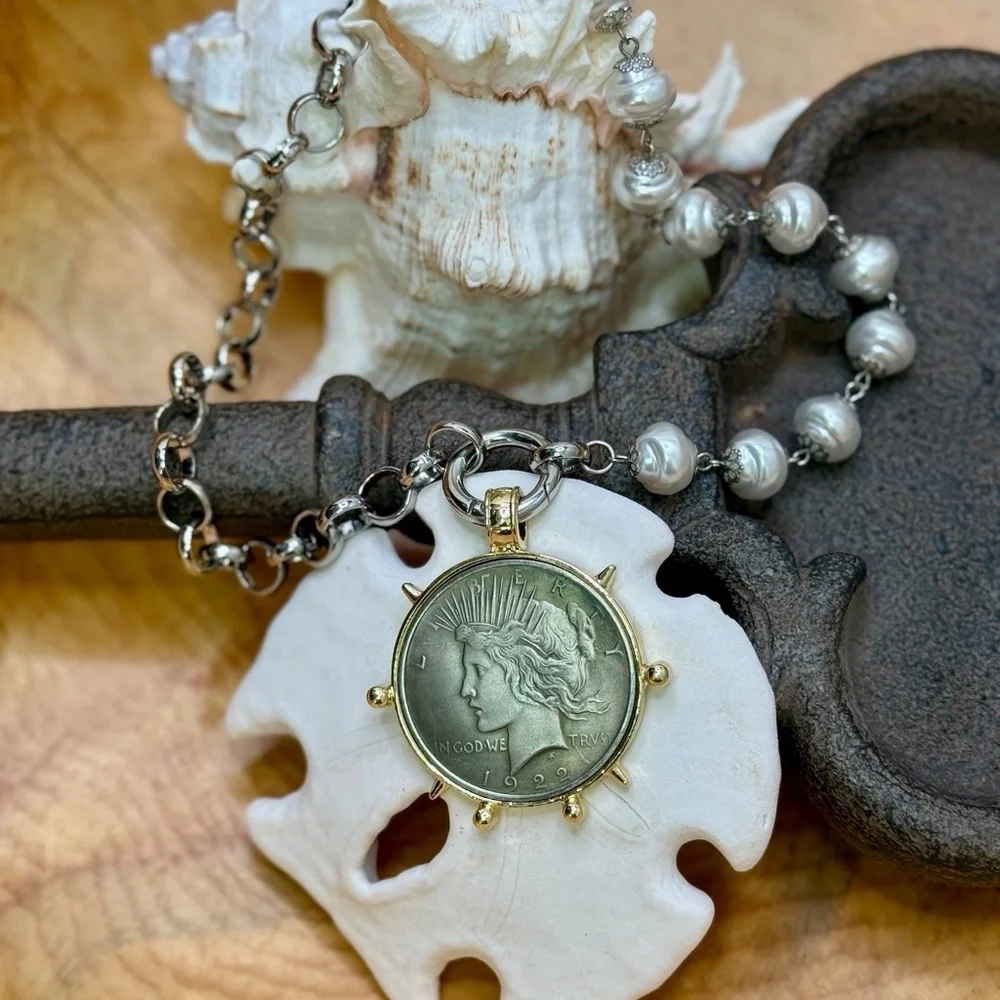 Coin Pearl Necklace - Picture 2 of 2